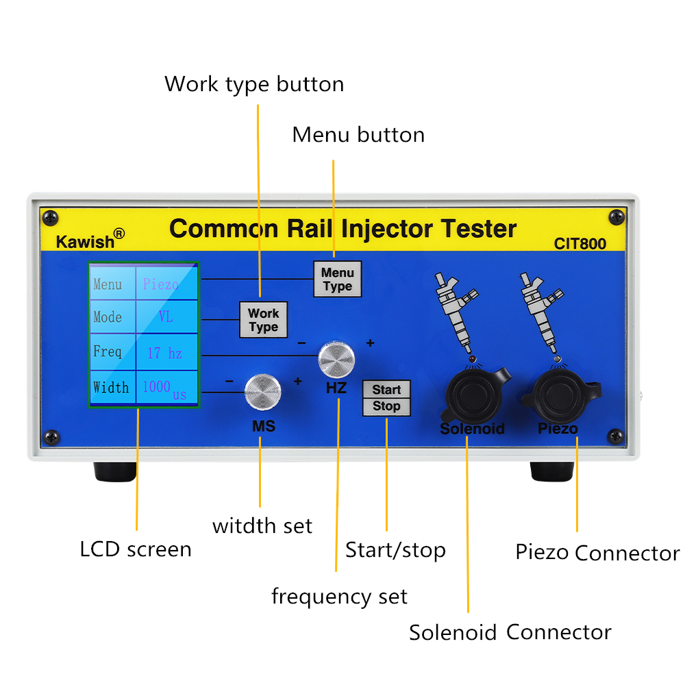Nieuwste upgrade grote LCD CIT - Fuel Injector Tester recensie en prijs