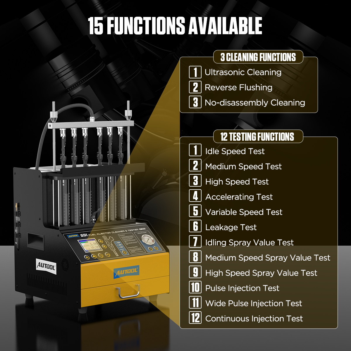 GDI EFI FEI 6-cilinder 110V-23 - Fuel Injector Tester recensie en prijs