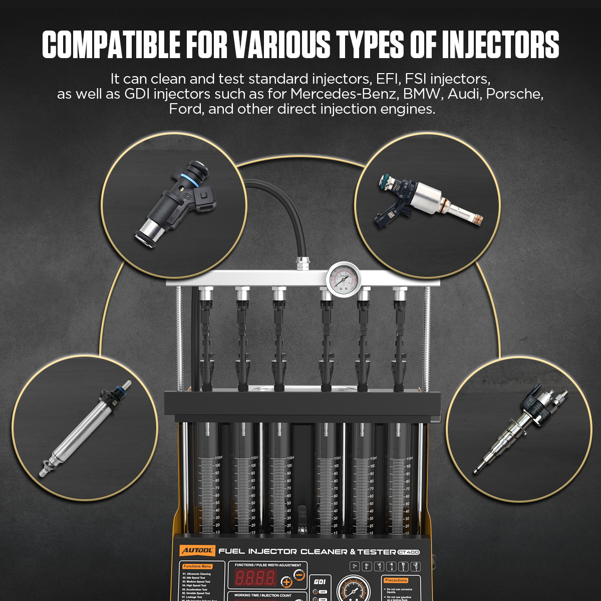 AUTOOL CT400 GDI EFI FEI Piezo - Fuel Injector Tester recensie en prijs